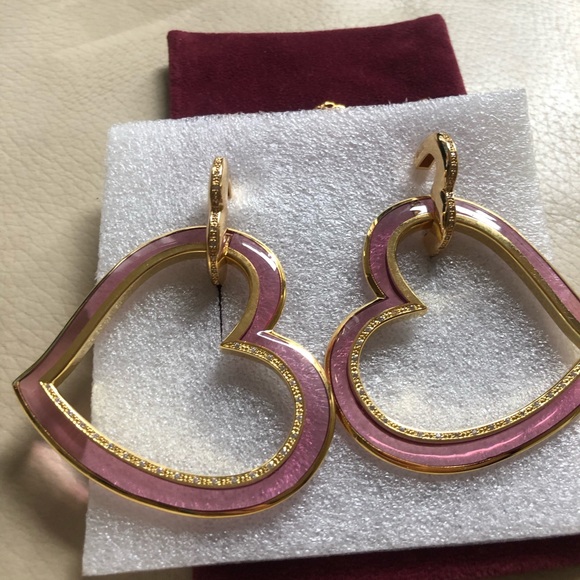 Cristina Sabatini Pink Amoroso Heart ❤️ earrings - Picture 6 of 8